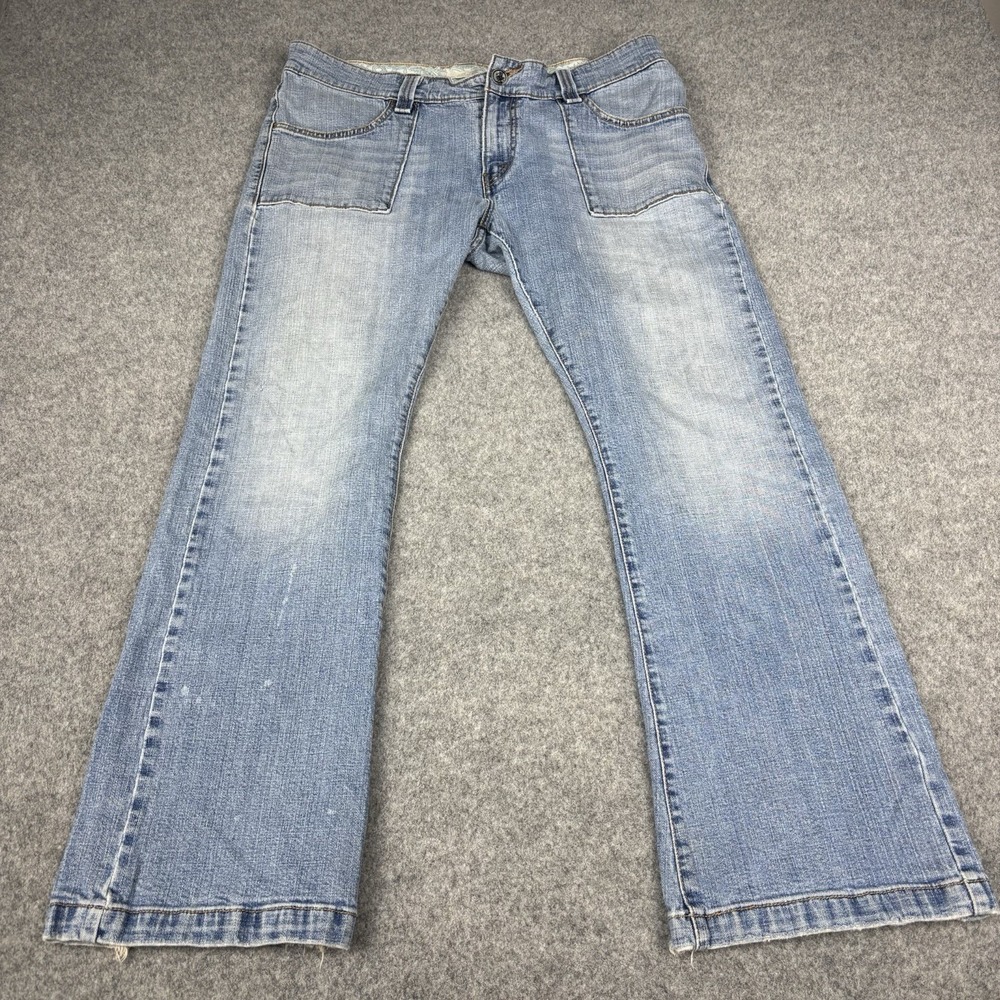 Vintage Levi's 542 Jeans Women's 16 M Low Straight Y2K Light Wash Flap Pockets